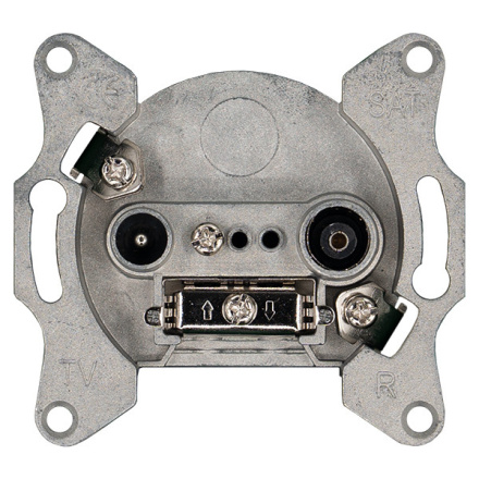 Розетка TV+FM Ф9.5mm оконечная с накладкой, цвет Тауп Jasmart G6204T