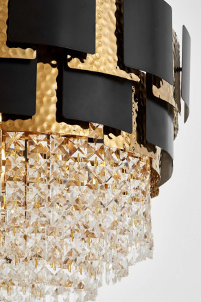 Подвесная люстра Lumina Deco LDP 7045-600 BK+GD