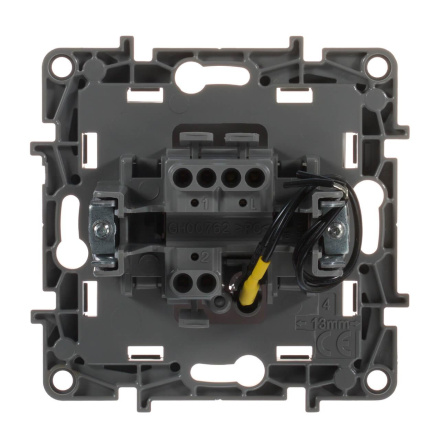 Переключатель одноклавишный Legrand Etika с подсветкой 10A 250V антрацит 672615