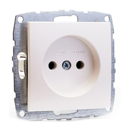 Розетка без земли Mono Electric Despina-Larissa 16А 250В жемчуг 500-002522-116