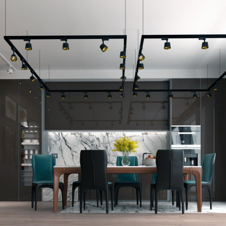 Трековый трехфазный светильник Novotech Knof 358720