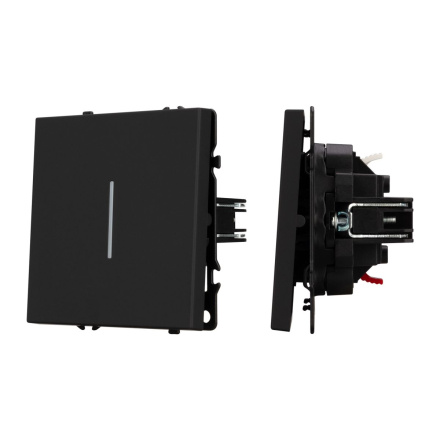 Механизм выключателя одноклавишный непроходной Arlight LED SWT-NOBE-MK01-SFPL-L-BK (230V, 10A) 054258