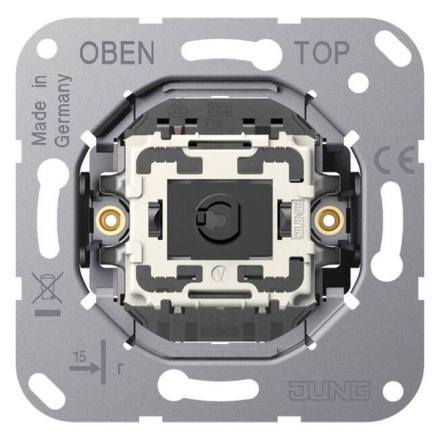 Механизм серии LS1912 одноклавишный, кнопочного типа, крепление винтами, без монтажных лапок Jung K531EU