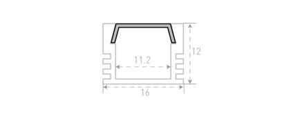 Профиль алюминиевый SWG SF-1612 000986
