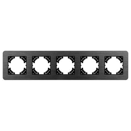 Рамка на 5 постов алюминиевая Arlight FRM-AKIRY-AL-5-BK 049735