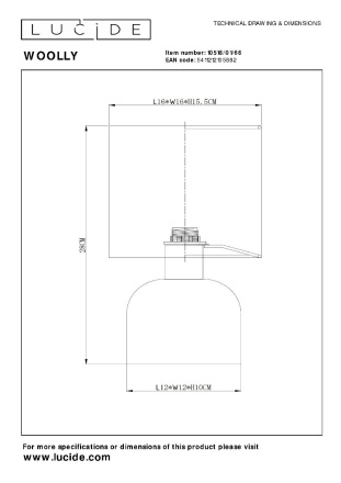 Настольная лампа Lucide Woolly 10516/01/66