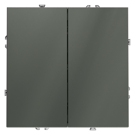 Выключатель двухклавишный Voltum S70 VLS020106 (титан)