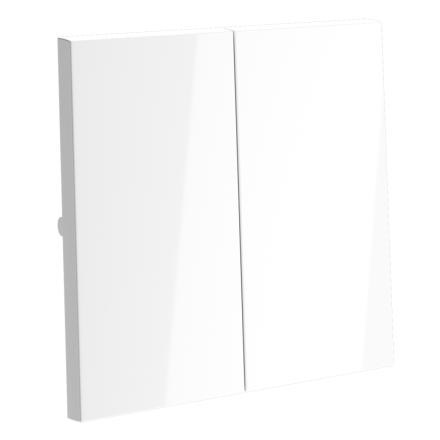 Клавиши для выключателя/переключателя двухклавишного Voltum S70 (белый глянцевый) VLS000301