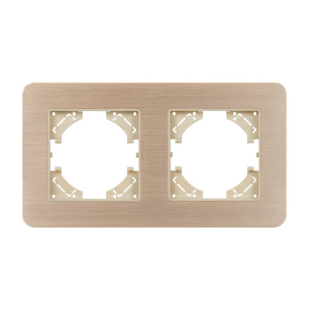 Рамка на 2 поста алюминиевая Arlight FRM-AKIRY-AL-2-GD 049726