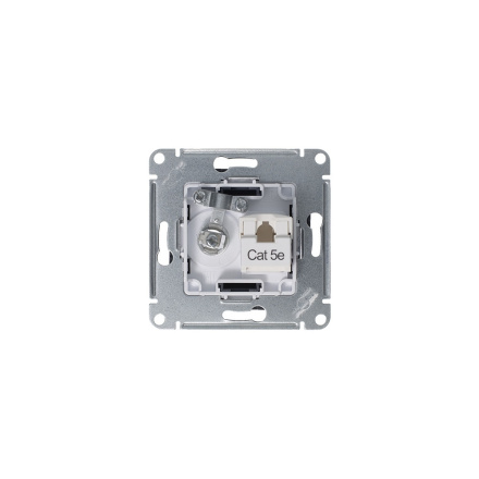 Розетка двойная комп+ТВ, RJ45+TV, кат.5E Systeme Electric AtlasDesign Грифель ATN000789