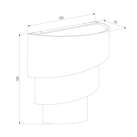 Уличный настенный светодиодный светильник Elektrostandard 1535 Techno LED Helix черный 4690389116032
