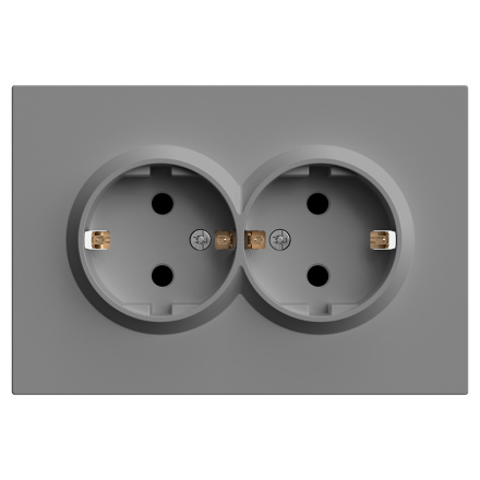 Розетка 2-местная с защитной шторкой Stekker Эмили RST16-5114-10 49960