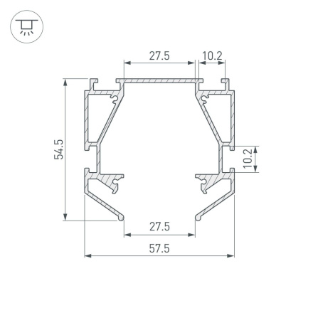 Профиль-держатель Arlight MAG-STRETCH-ORIENT-2000 036147(2)