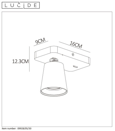 Спот Lucide TURNON 09928/05/30