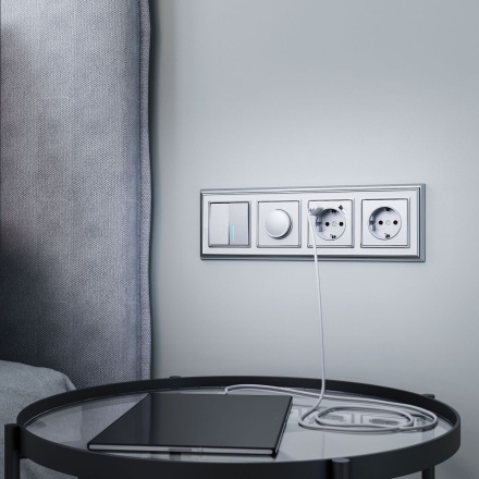 Выключатель двухклавишный с подсветкой Werkel W1120106  4690389164859 a050883