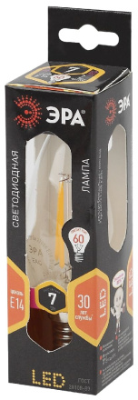 Лампа светодиодная Эра E14 7W 2700K F-LED B35-7W-827-E14 Б0027942