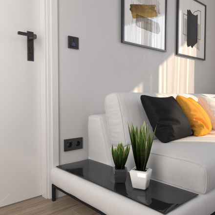 Лицевая панель Werkel Hammer черный 4690389163005