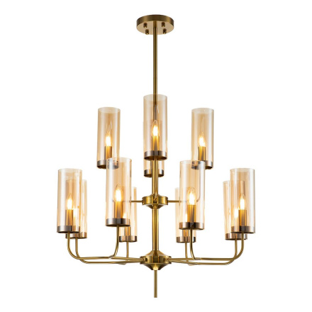 Люстра на штанге Indigo Balletto 13014/12R Brass V000254