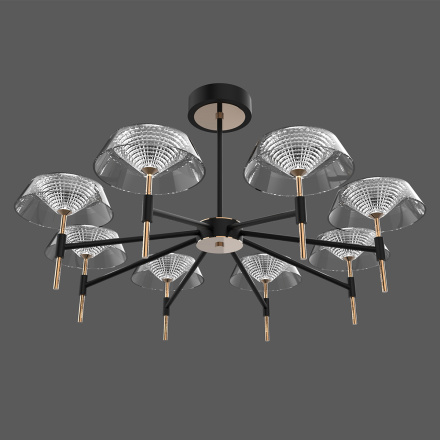 Люстра на штанге DeLight Collection MD21001018-8A black/gold