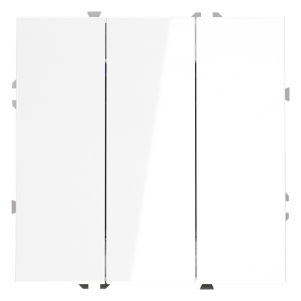 Выключатель трехклавишный Voltum S70 VLS030101 (белый глянцевый)