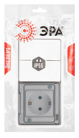 Блок розетка с выключателем Эра Эксперт 11-7522-01 Б0063274