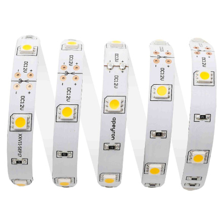 Светодиодная лента Apeyron 12В 5050 7,2Вт/м 3000К 600Лм/м 5м IP20 00-437