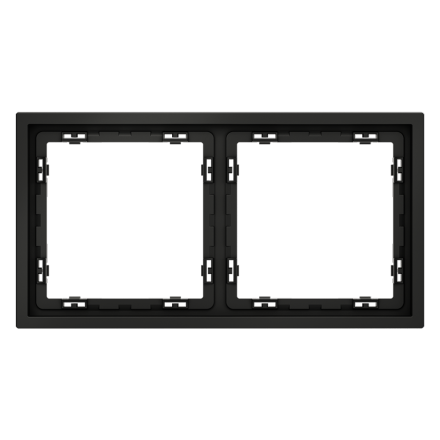 Рамка на 2 поста Voltum S70 VLS100208 (черный матовый)