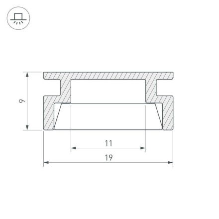 Профиль Arlight HR-2000 ANOD 019190