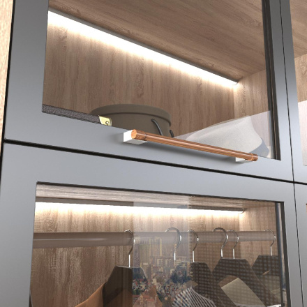 Профиль П-образный накладной Apeyron ширина ленты до 20мм (рассеиватель, заглушки - 2шт) 08-14