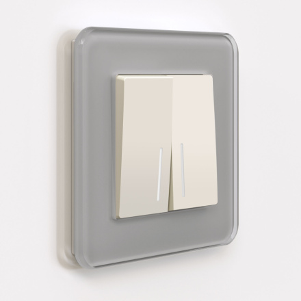 Выключатель двухклавишный с подсветкой Werkel 4690389184673 W1120162