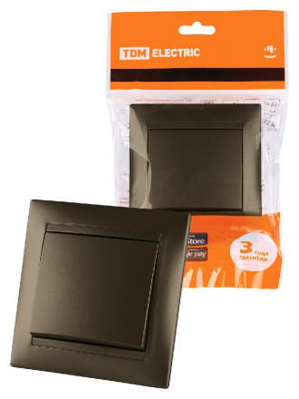 Выключатель одноклавишный на 2 направления Лама TDM Electric SQ1815-0706