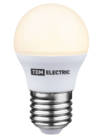 Лампа светодиодная диммируемая TDM Electric E27 6W 3000K прозрачная SQ0340-0203