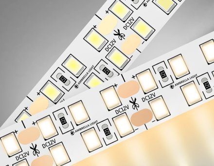 Светодиодная лента двухрядная Ambrella Light LED Strip 12В 2835 24Вт/м 3000K 5м IP20 GS1701