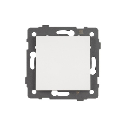 Механизм выключателя одноклавишный непроходной Arlight SWT-MK01-PL-WH-V (250V, 10A) 049867