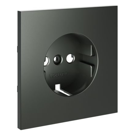 Накладка для розетки с заземлением Voltum S70 (титан) VLS000606