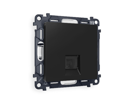 Комплект механизма компьютерной розетки RJ-45(8P8C) CAT6 со шторкой Ambrella Volt Alfa MA812010