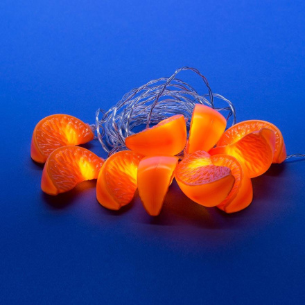 Светодиодная гирлянда Uniel Апельсин (UL-00003393) теплый белый ULD-S0400-010/STB/2AA Warm White IP20 Orange