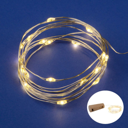 Гирлянда Uniel ULD-S0200-020/SСR/3LR WARM WHITE IP20 WINESTOPPER UL-00010903