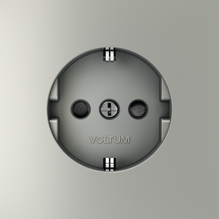 Розетка со шторками Voltum S70 VLS040205 (сталь)