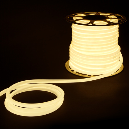 Светодиодный гибкий неон Elektrostandard 220V 9,6W 144Led 2835 IP67 круглый дневной белый, 50 м 4690389167461