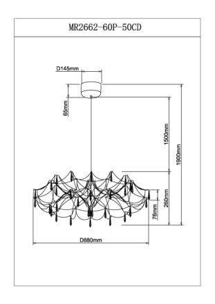 Подвесная люстра Myfar Ersilia MR2662-60P-50CD
