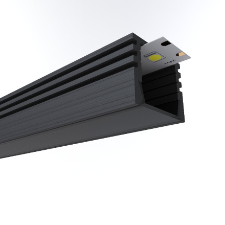 Профиль П-образный накладной Apeyron ширина ленты до 10мм (рассеиватель, заглушки - 2шт) 08-10-Ч