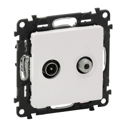 Розетка TV-SAT проходная Legrand Valena Life белая 753463