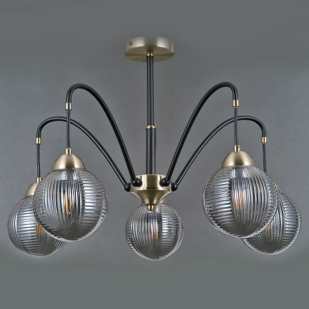 Люстра на штанге Illumico IL0433-5PSQ-79 BK AB