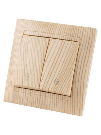 Выключатель двухклавишный на 2 направления Лама TDM Electric SQ1815-0307