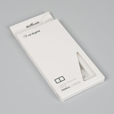 Рамка на 2 поста пластиковая Arlight FRM-PERIO-PL-2-WH 049750