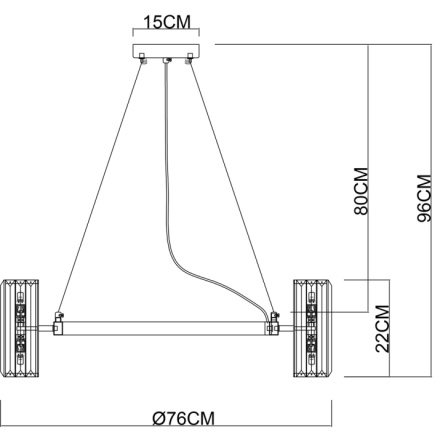 Подвесная люстра Arte Lamp Santorini A1049SP-16GO