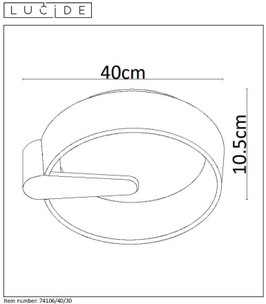 Потолочный светильник Lucide MIAMI 74106/40/30
