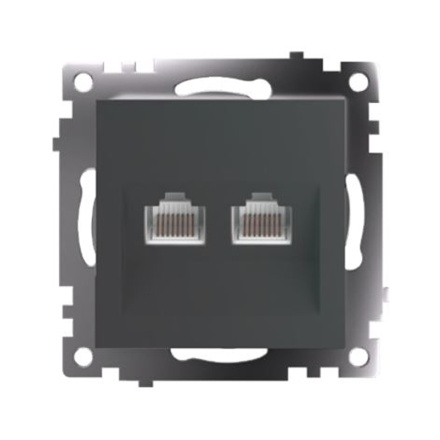 Розетка компьютерная 2-местная RJ-45 Stekker Катрин GLS00-7109-06 50008
