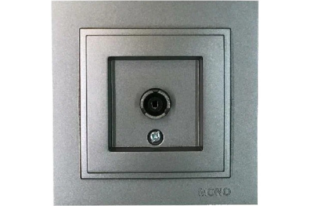 Розетка TV проходная универсальная Mono Electric Despina антрацит 102-242405-137
